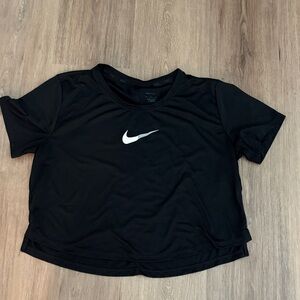 Nike Black Tee with White Swoosh